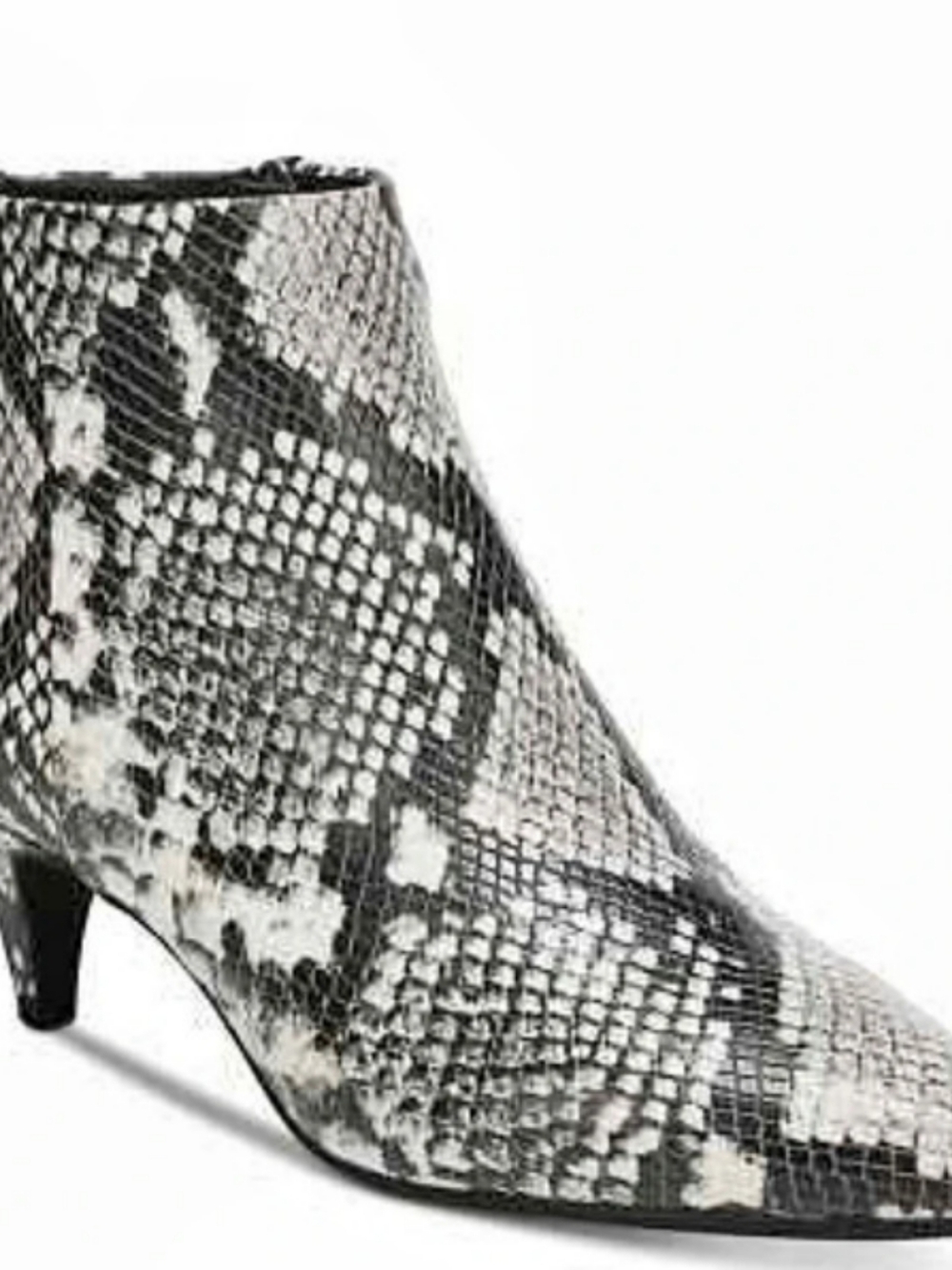snake print ankle booties
